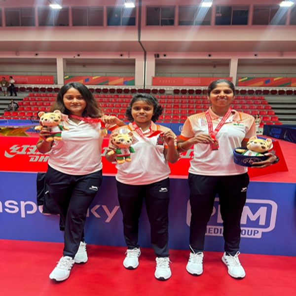कज़ान में BRICS खेलों में भारतीय महिला टेबल टेनिस टीम ने जीता कांस्य पदक
